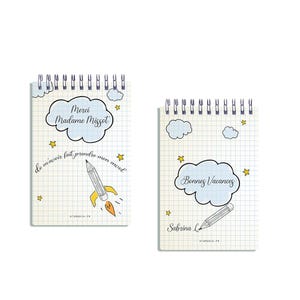 Libreta personalizada para el profesor de tu hijo - Regalo único fabricado en Francia