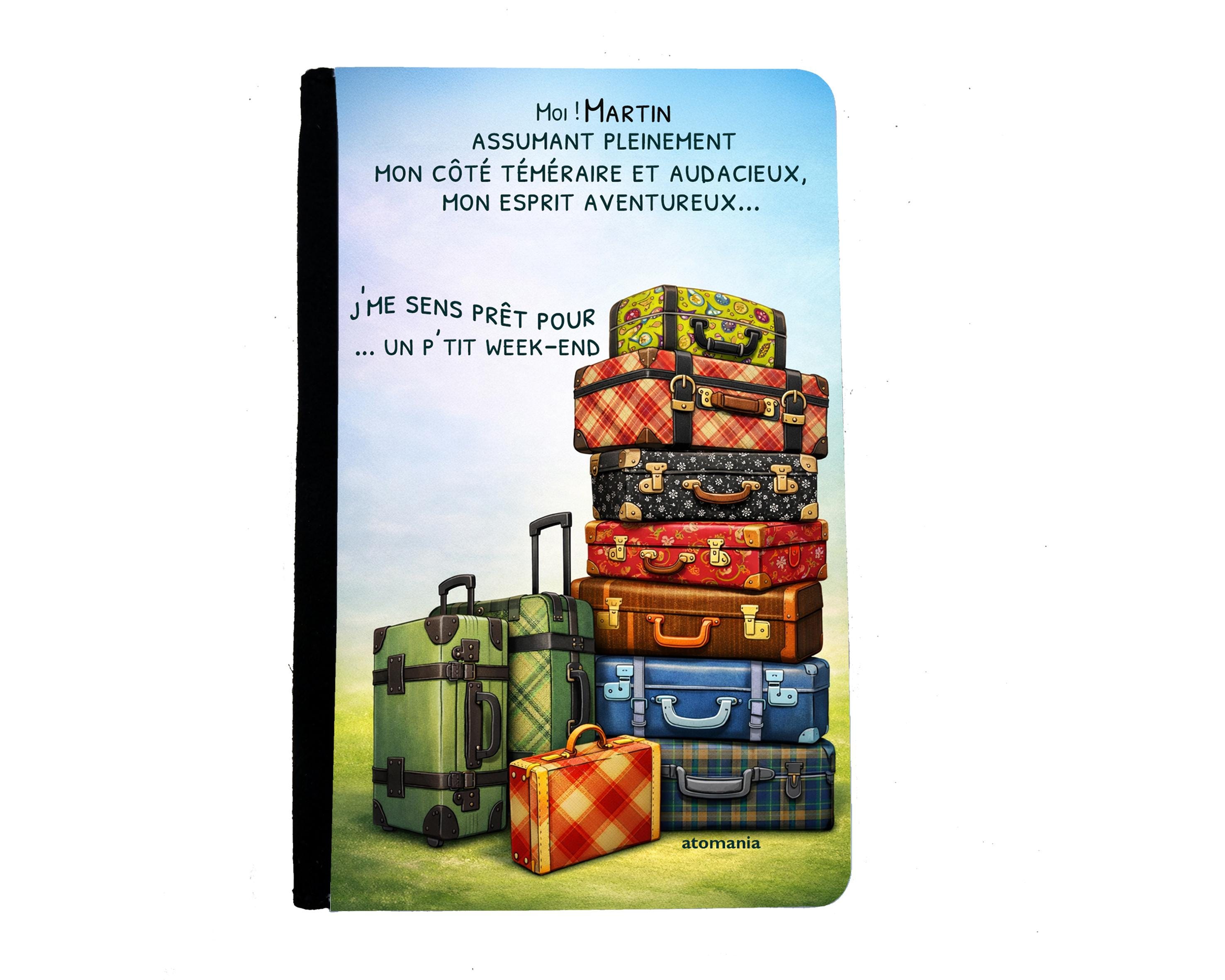 Porte-passeport Rigolo - Méfiez-vous Crazy Fish Man - Housse En Simili Cuir Noir