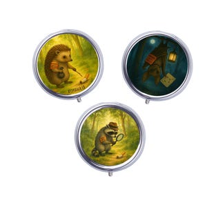Funny pocket ashtrays for smokers – set of 3 forest animals – handmade gift idea – eco-friendly French accessory Atomania