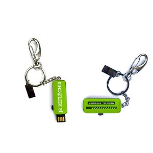 Funny USB Flash Drive &quot;Thinking... Please Wait!&quot; – 16GB – Metal – Unique & Practical Gift – Made in France