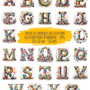 Alphabet, 26 Modèles de Digital Art pour les amateurs de couture et de travaux d’aiguille Atomania