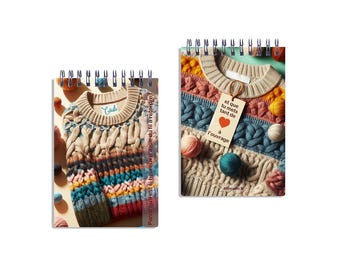 Fil à Retordre Customizable Notebook by Atomania: Ideal Companion for Knitting Enthusiasts, Handmade in France