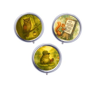 Set of 3 humorous pocket ashtrays for smokers, original practical gift, eco-friendly, handmade in France, nature protection accessory
