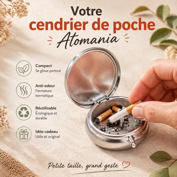cigarette pocket ashtray Funny dog pocket ashtray – Cool sunglasses design – Odor proof stainless  steel – Fun smoker gift – Atomania