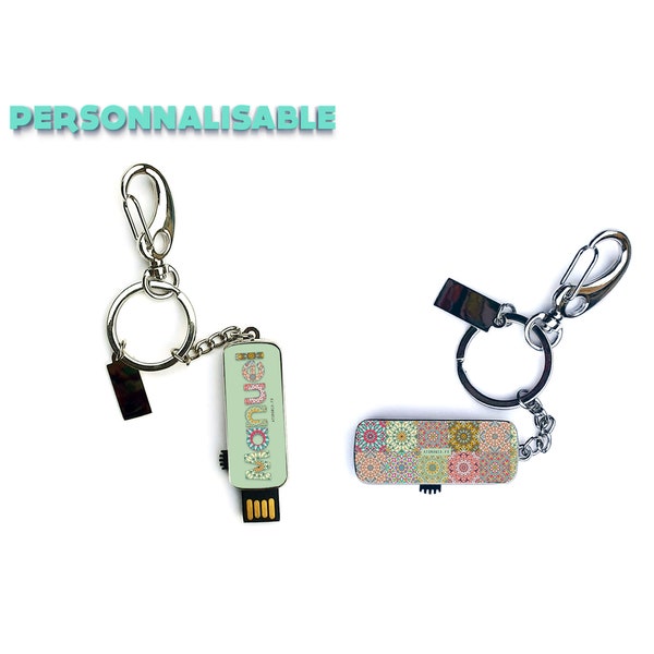 Clé USB Porte clé personnalisable au prénom de votre choix
