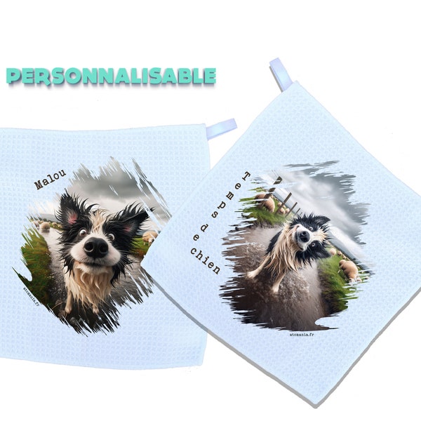 Lot de serviettes Atomania pour Border Collie