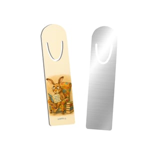 Humorous hare bookmark, French Expressions Collection, unique gift for readers, handmade in France