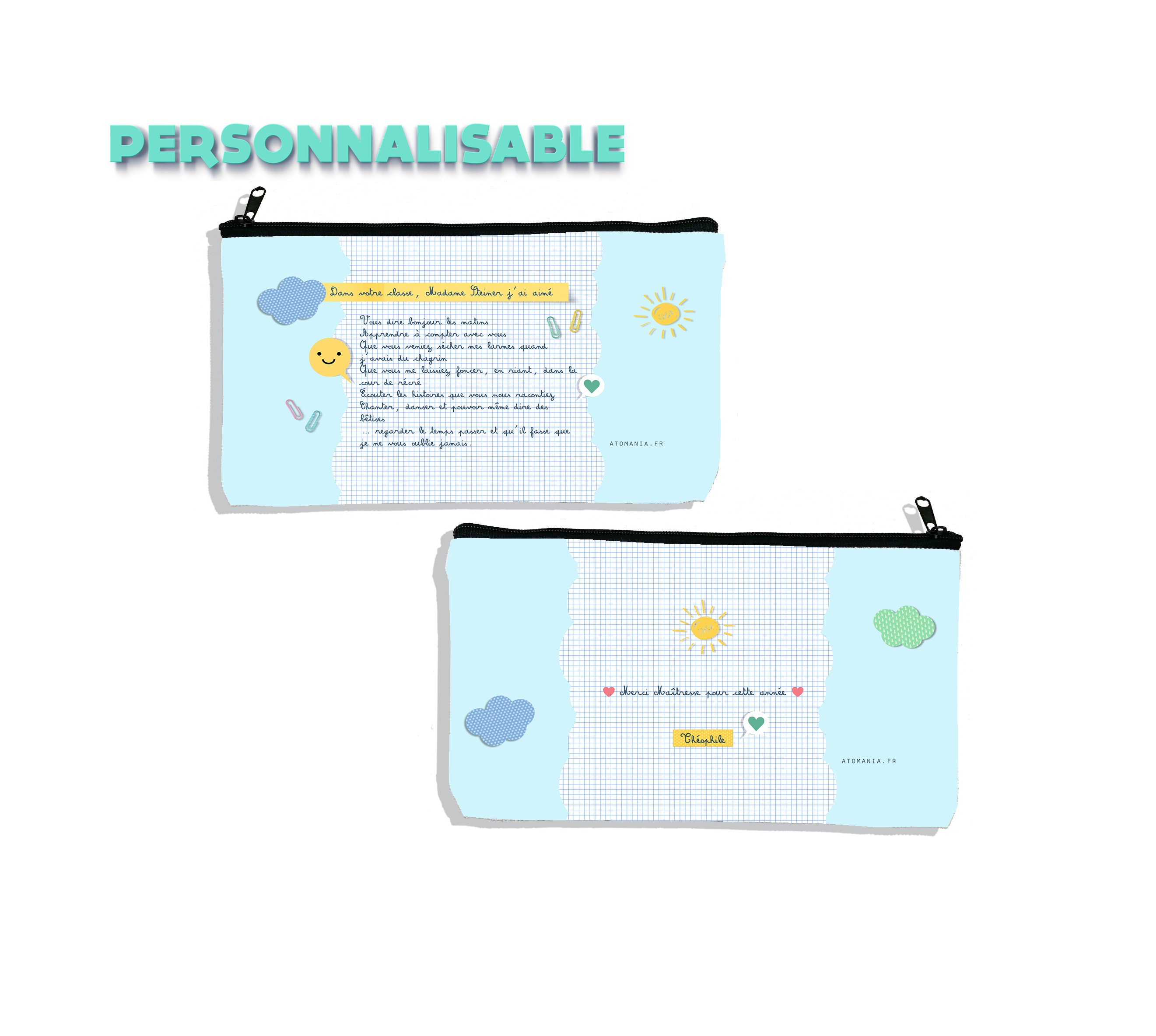 Trousse Pour Le Petit Bazar de La Maitresse Personnalisable à Son Nom, Atomania