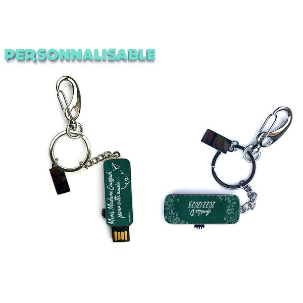 Clé USB Porte-clé Atomania pour remercier l’enseignant, l’atsem, la nounou de votre enfant
