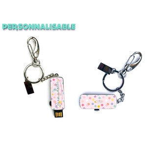 USB key Customizable key ring with the first name of your choice.