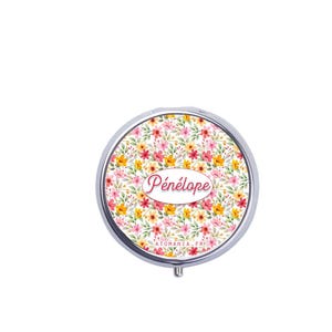 Customizable Fleuri Atomania Pocket Ashtray in Silver-Plated Metal, 5 cm, Practical Accessory for Smokers