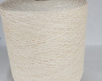1 spool 1 kg paper yarn thread nature -creme  Nm 6 on paper cone made of abaca cellulosic