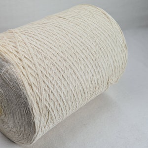 2  kgs soft yarn natural colour Nm 4 100% cotton knitting Crochet on the cone