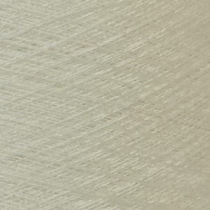 May include: A close-up of a spool of white yarn with a subtle shimmer.