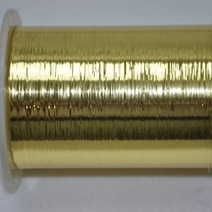 Bobina de hilo metálico de 300 g GP 22 Euro/kg MX 1/69" Nm 71 oro no reforzado 71.000 m/kg hilo de lurex