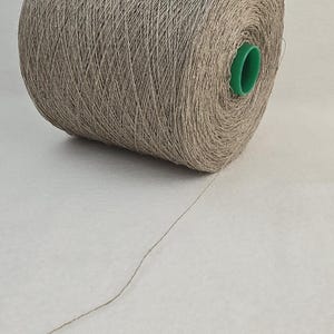 1 spool 1.0 kgs linen thread on cone 100% linen Nm 15/2 unbleached flax