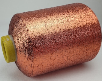 1 spool 500 g metallic yarn  Nm 83 copper 83.000 m/kg on a bobbine lurexyarn