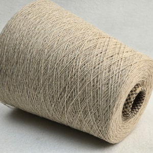 1,3 kg de laine mérinos fil mélangé blanc naturel Nm 18/2 fil à tricoter fil conique tissage, tricotage ou crochet