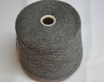 1 spool 1,800 g alpaca (baby) grey  3,6 number metric knitting  on a cone very soft