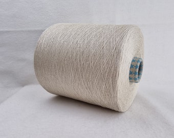 1 spool 1 kg hemp yarn 20.000 m/kg natural color yarn cone yarn.