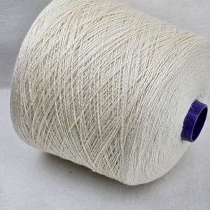 900 g Tussah silk thread  Nm 8/2, natural, Tussah silk - 100% silk cone yarn 2250 den GOTS certified