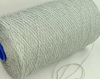 1 bobbin 1.5 kgs linen yarn 100% linengrey green Nm 5/2 flax on the cone linen twine