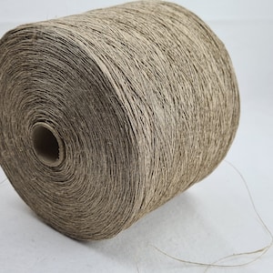 1 spool 1,7 kgs linen yarn Nm 4,2 100% linen natural on the cone  flax