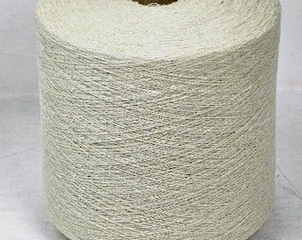 1 spool 1 kg 100 bourette silk yarn nature Nm 20/1 on paper cone 450 den