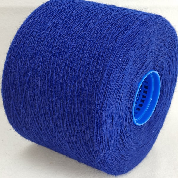 1 kg di rocchetti di filato blu oltremare Nm 18 100% lana filato a cono macchina per maglieria macchina per maglieria filato su tubo