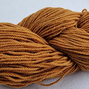 100 g di lana merino biologica certificata GOTS a 2 filamenti, 100 g di matassa, arancione - senza mulsioni