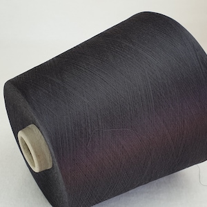 May include: A spool of black yarn.