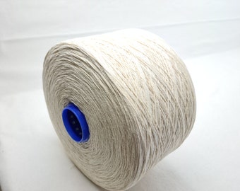 2,5 kgs soft yarn natural colour Nm 14/2 100% cotton knitting Crochet on the cone