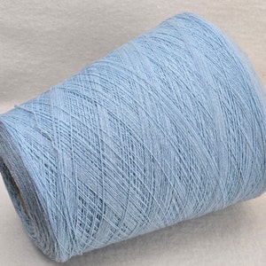 500 g 100% cashmere yarn GP 169,00 Euro/kg Nm 13/2 light blue knitting yarn on the cone