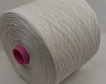 1 spool 1 kg linen thread on cone 100% linen Nm 15/2 white bleached flax