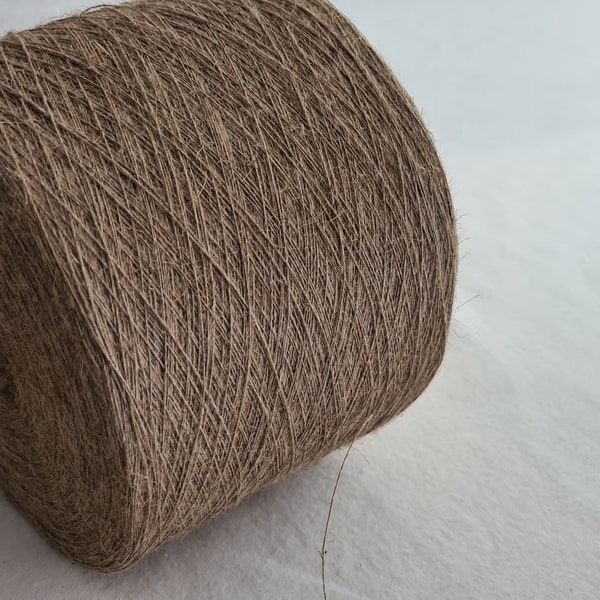 1 spool 1,6 kgs linen yarn Nm 7,3 100% linen natural on the cone  flax