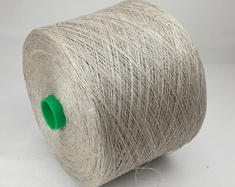 1 spool 1.5 kgs linen thread on cone 100% linen Nm 15/2 unbleached flax