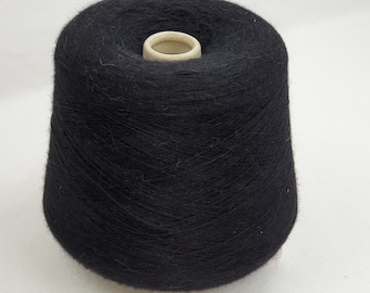 1 spool 1,4 kg cashmere  yarn 28/2 Nm black-anthrazite knitting