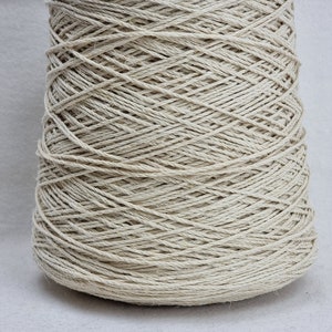 Hemp & Cotton Worsted - 8 oz cone - Natural