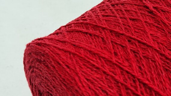 560 G Spool Cashmere Yarn Red 6500 M Kg Soft Weaving Knitting on a Cone 