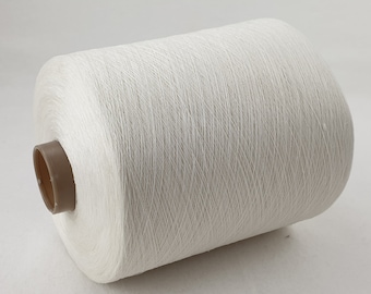 1 spool 1,3 kgs 100 hemp yarn white bleached Nm 36 on a cone