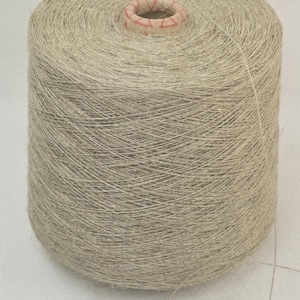 1 spool 1 kg linen thread on cone 100% linen Nm 5.2 nature  flax on a cone