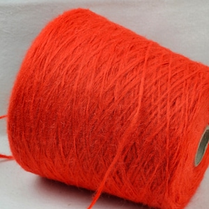590 g spool alpaca yarn  persian orange handknitting yarn lace yarn noble  hand knitting yarn on a cone laceyarn