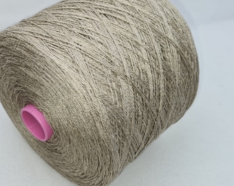 1 spool 1,5 kgs linen thread on cone 100% linen Nm 6/2nature  flax
