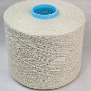 1,3 kg de laine mérinos fil mélangé blanc naturel Nm 18/2 fil à tricoter fil conique tissage, tricotage ou crochet