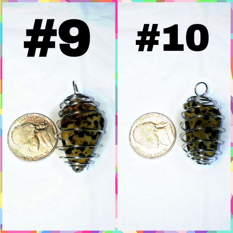 Caged Dalmatian Jasper crystal pendant