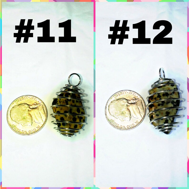 Caged Dalmatian Jasper crystal pendant