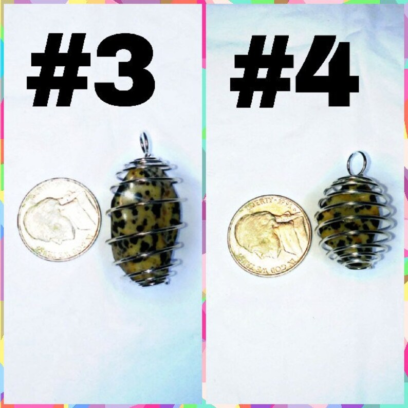 Caged Dalmatian Jasper crystal pendant