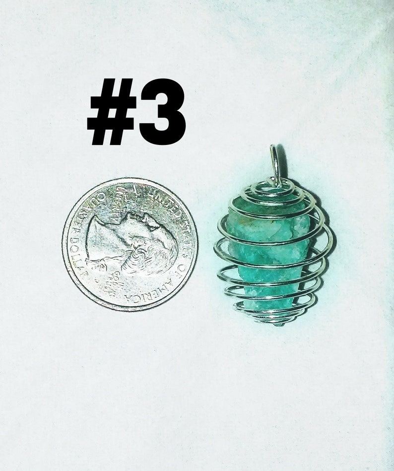 Caged Amazonite crystal pendant