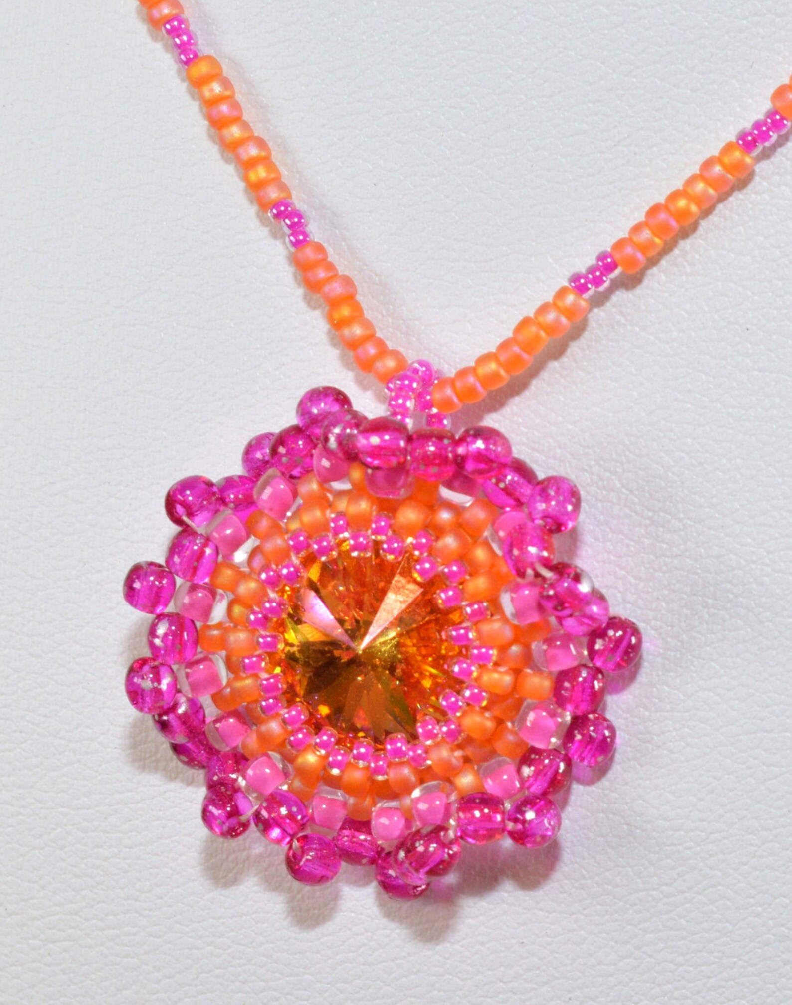 Enchanted Rivoli Pattern Rivoli in Bloom Pendant - PDF Beading Pattern - Etsy