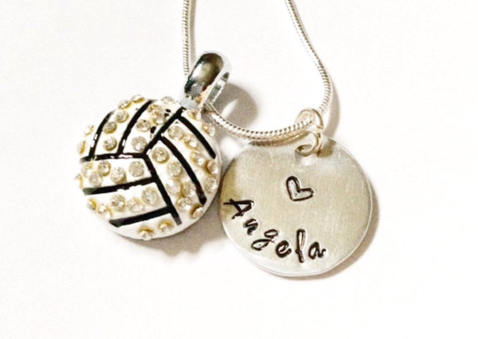 Volleyball necklace personalized necklace volleyball lover Etsy